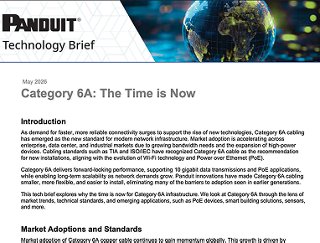 Cover of Category 6A: The Time is Now technology brief