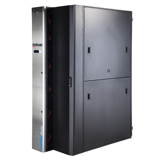 side view of Panduit and Motivair advanced cooling offering integrated with FlexFusion cabinet