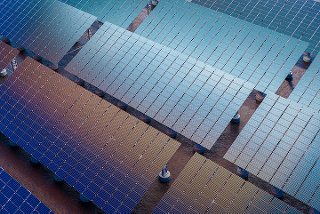 Close-up of solar panels