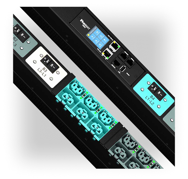 A closeup of the EL2P PDU from Panduit