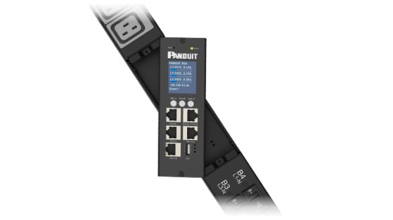  Three blue plastic clips and a holder, designed for Panduit antimicrobial cable ties and mount, neatly arranged together.