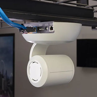 A security camera direct attached with a Panduit field term plug