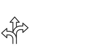 Arrows headed in multiple directions, signifying the versatility of the Base-8.  