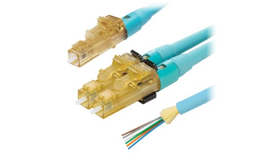  Three blue plastic clips and a holder, designed for Panduit antimicrobial cable ties and mount, neatly arranged together.