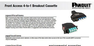 Front Access 4-to-1 Breakout Cassette