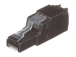 A black copper field terminable plug