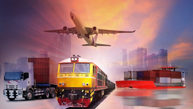 An image showing various methods of transportation.