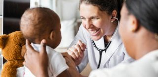 Doctor examining a patient inside a room
