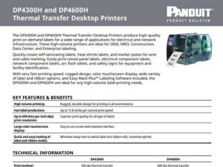 High Volume Desktop Printers Product Bulletin