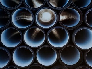 Industrial facility construction multiple circular tube pipes 