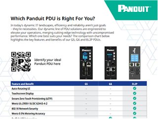 Panduit PDU comparison flyer