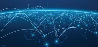 A photo showcasing the many data connections throughout the world