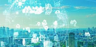 Global view displaying the importance of sustainability throughout a city landscape