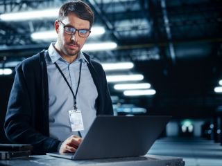 image of person in data center