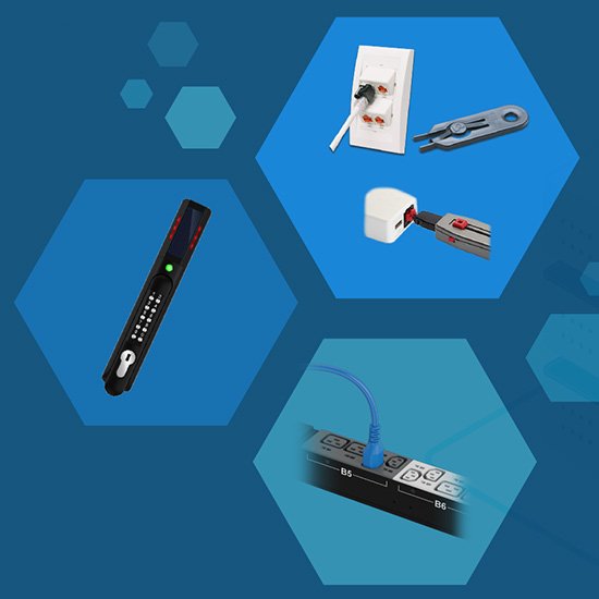 Wireless access point installed on a drop ceiling, with copper cabling infrastructure connecting the box in the ceiling.