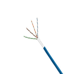 A piece of copper cable showing the 4 pairs of copper conductors