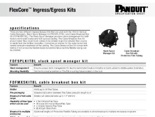 FlexCore™ Ingress/Egress Kits Spec Sheet 