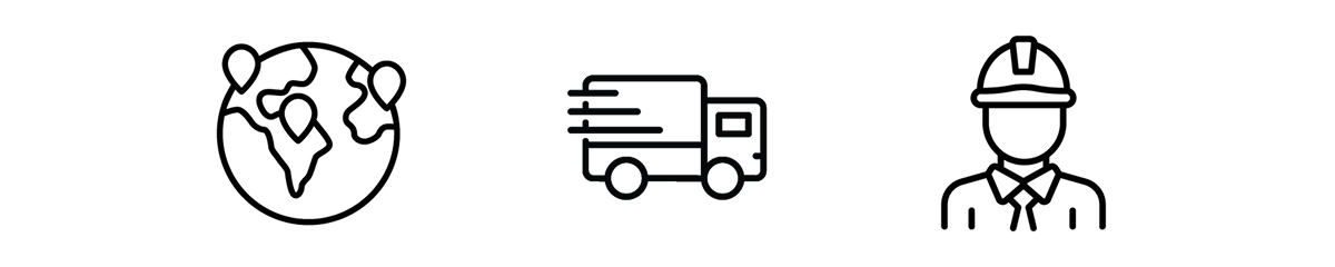 Globe, truck, hard hat