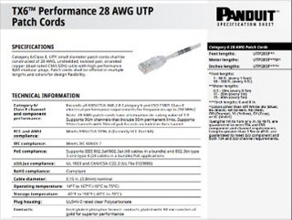 Spec sheet cover