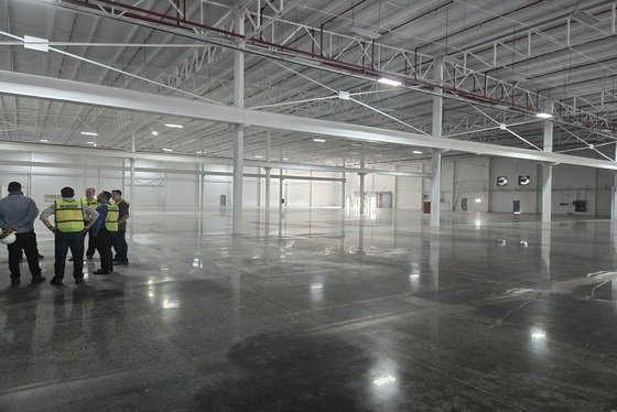 inside a warehouse building 