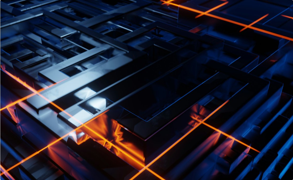 A woman in professional attire stands before a server room, surrounded by racks of servers and colorful indicator lights.