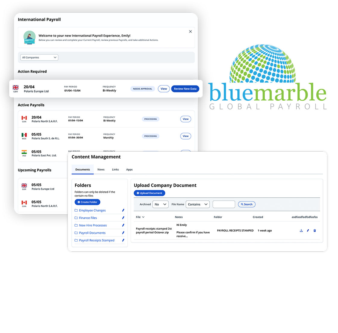 Global Payroll Blue Marble Payroll