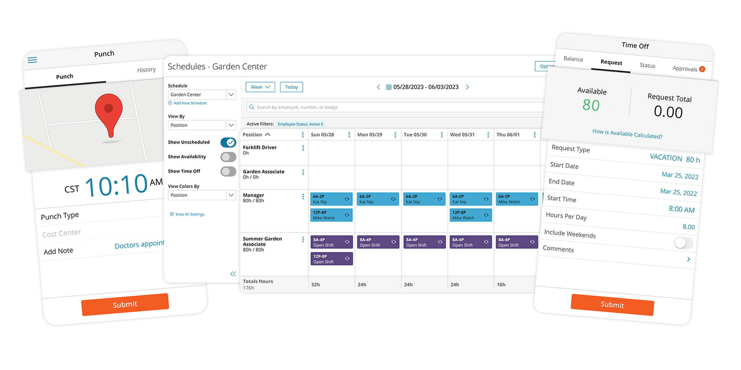 Screenshot of Paylocity's Time and Labor Software