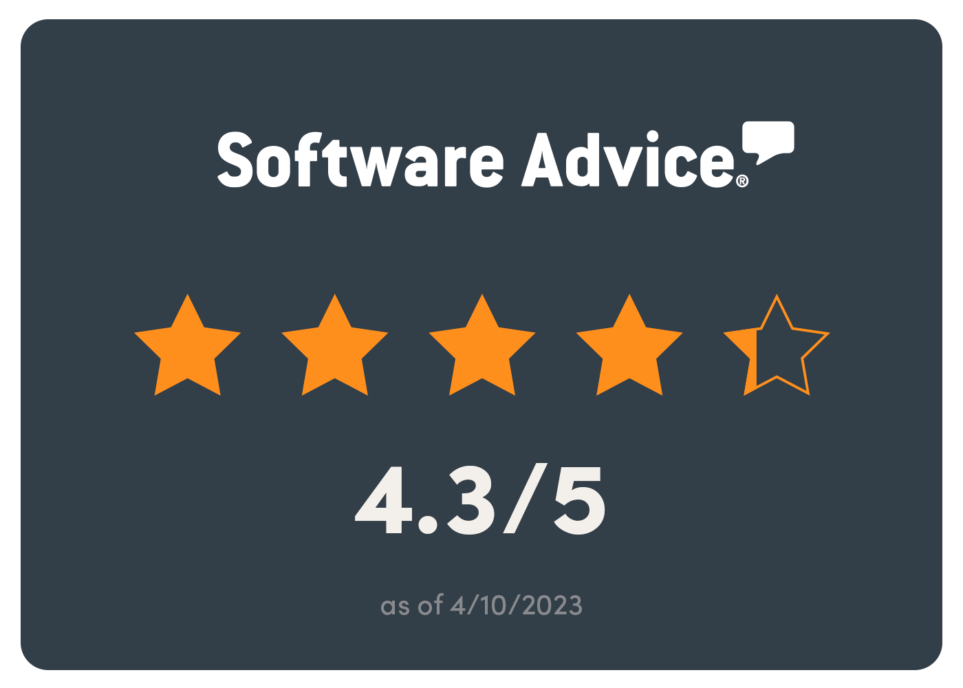 Software Advice Rating Badge