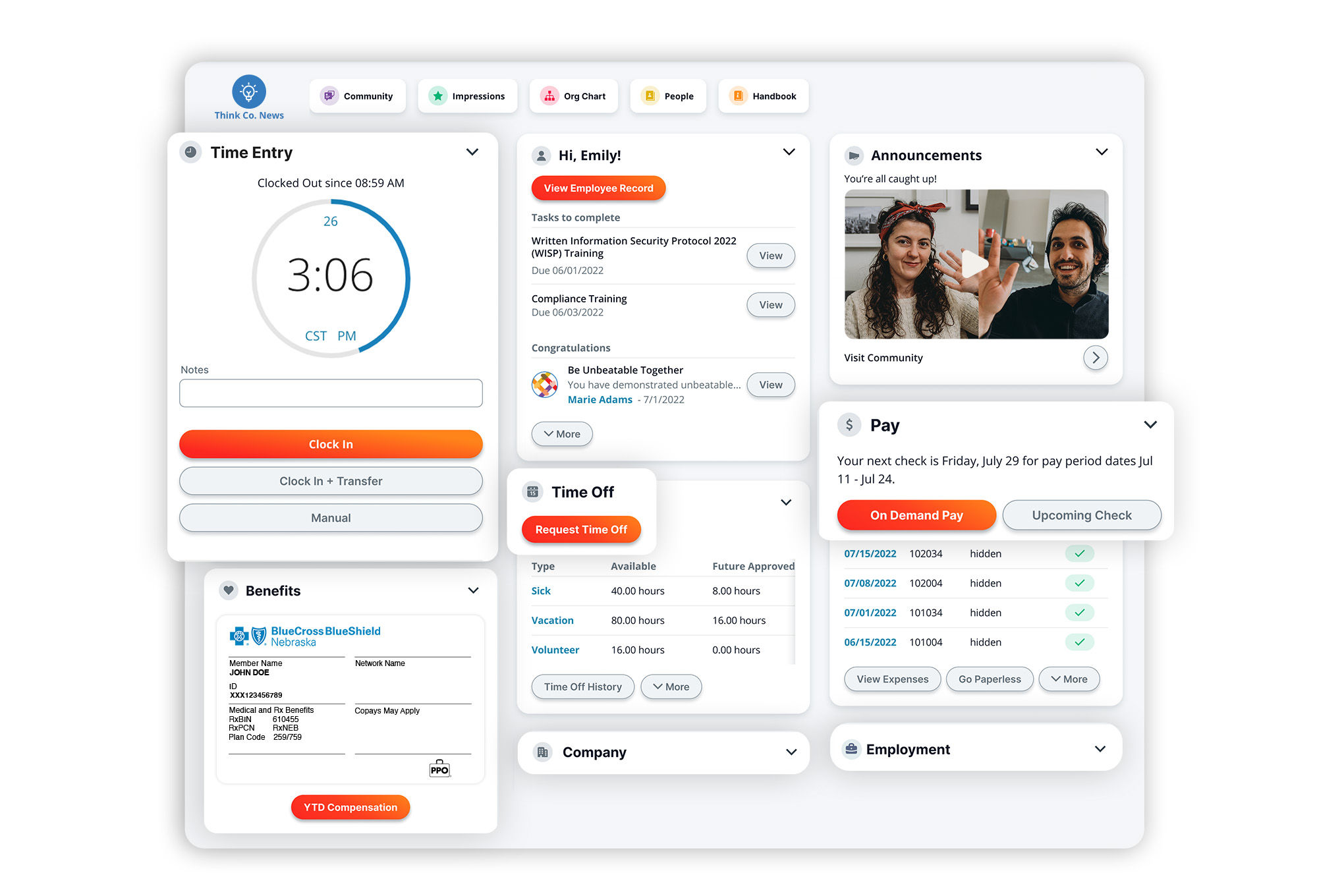 Employee Time Tracking ClockIn System Paylocity