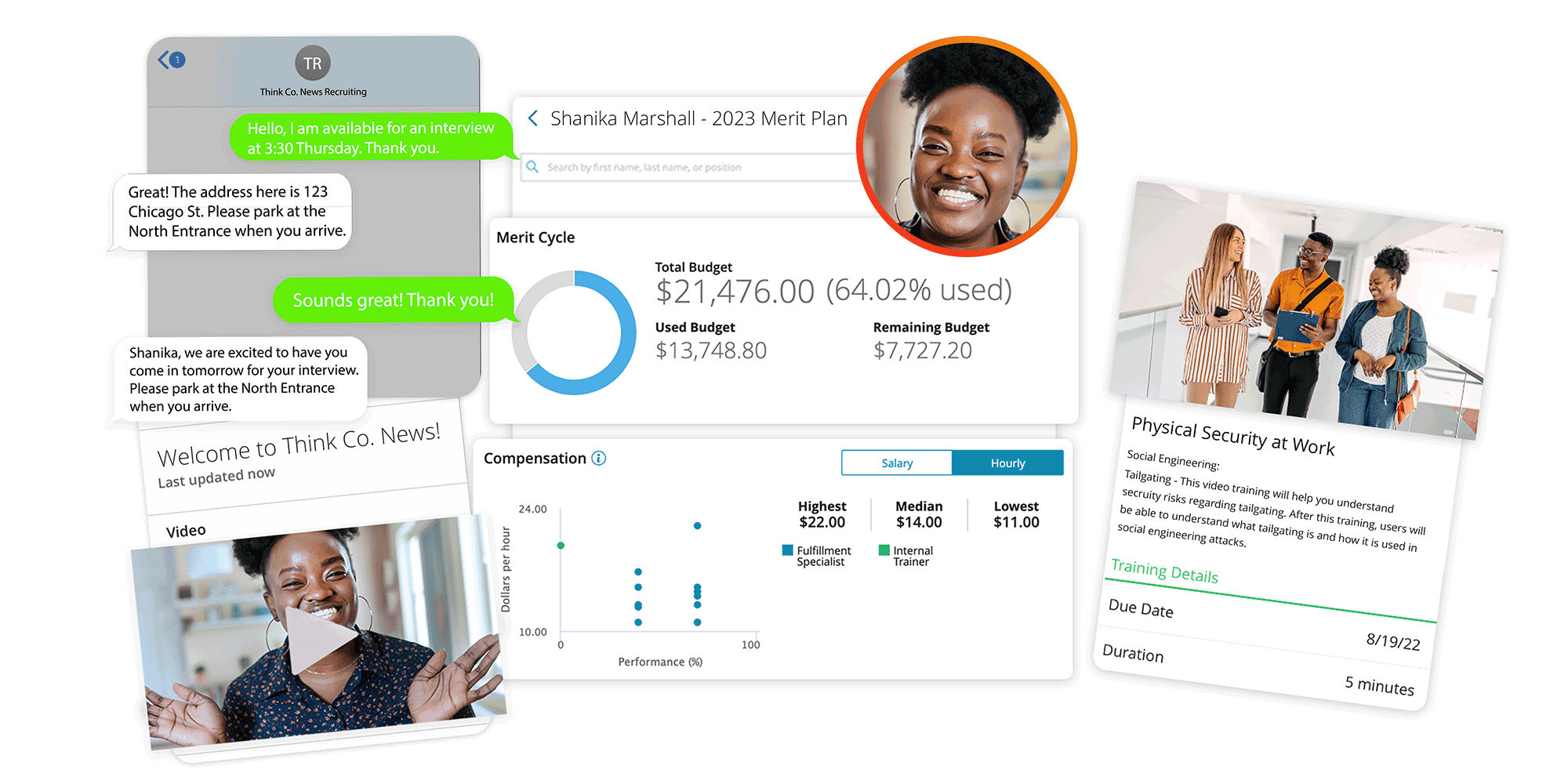 Screenshots of Paylocitys Talent Management Software