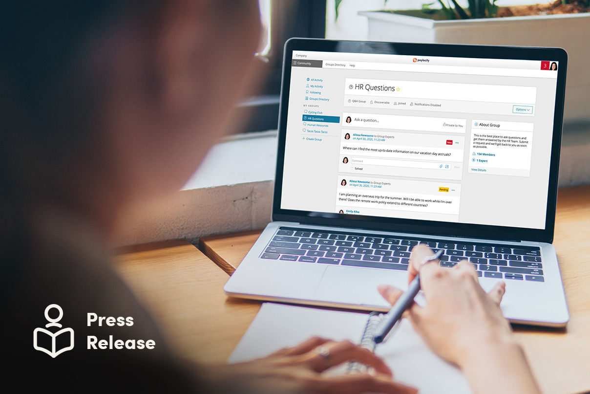 Paylocity Launches ‘Ask an Expert,’ a New Feature to Provide a Streamlined and Efficient...