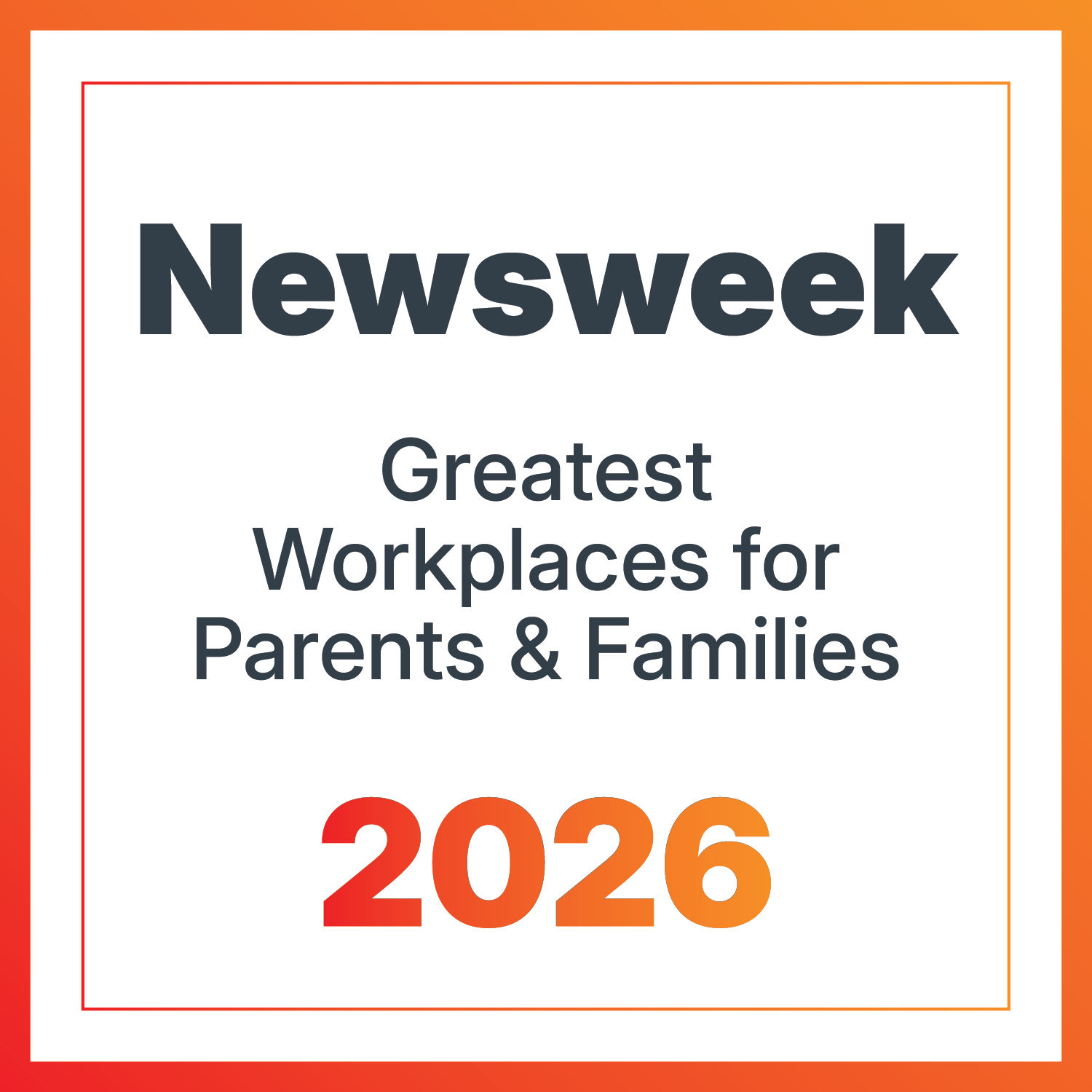 Newsweek Greatest Workplaces for Parents & Family Award Badge