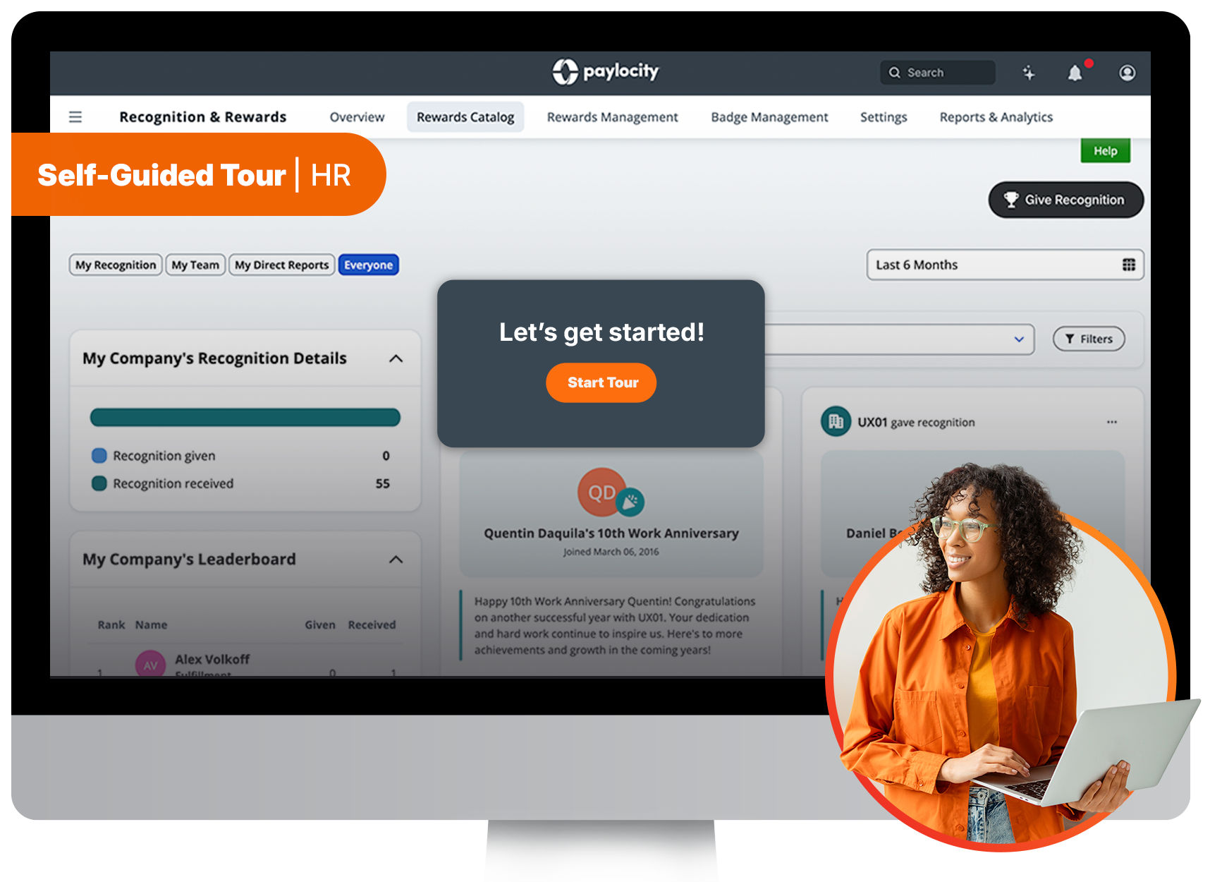 Laptop with screenshot of platform
