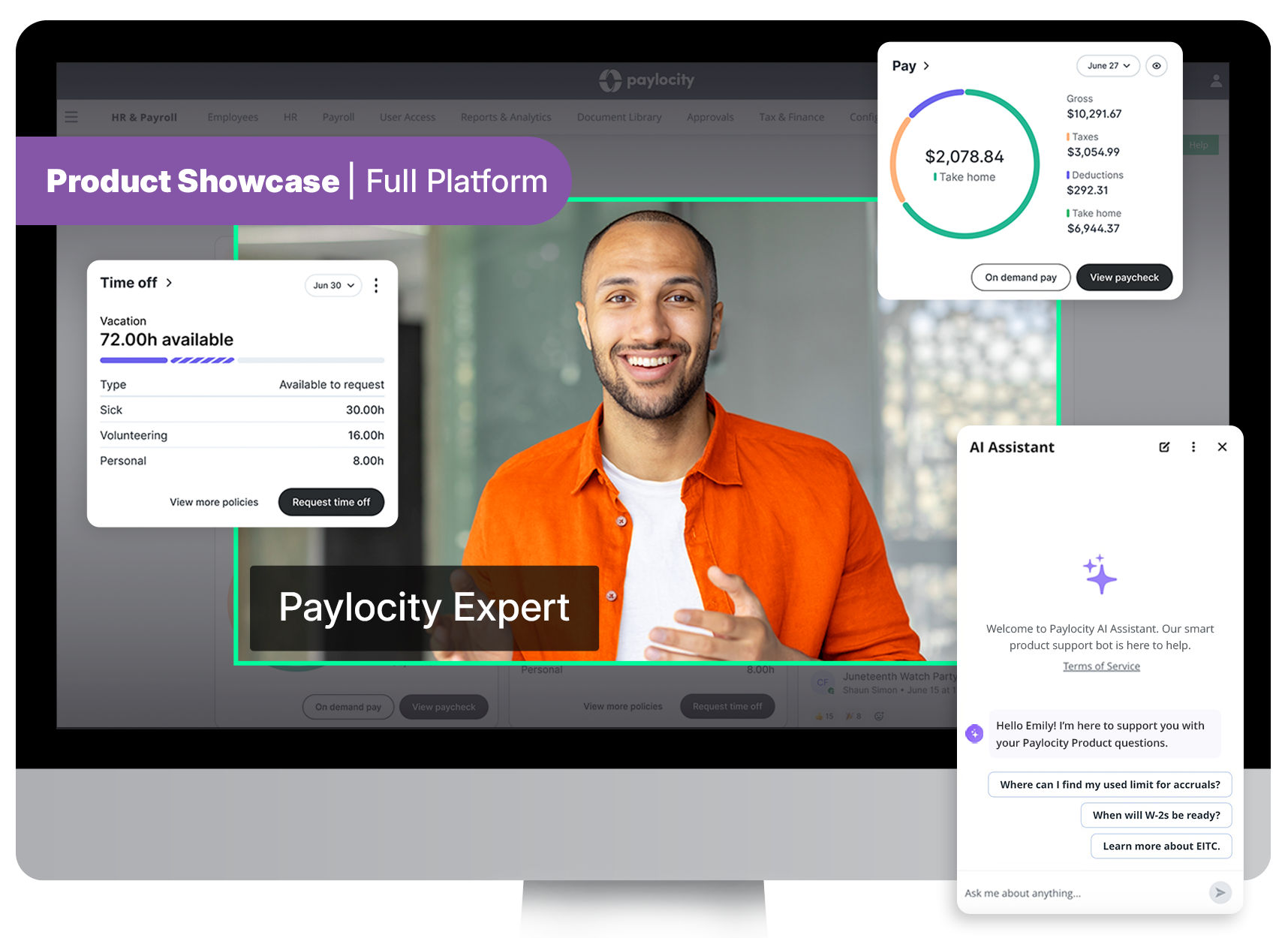 Laptop with screenshot of platform