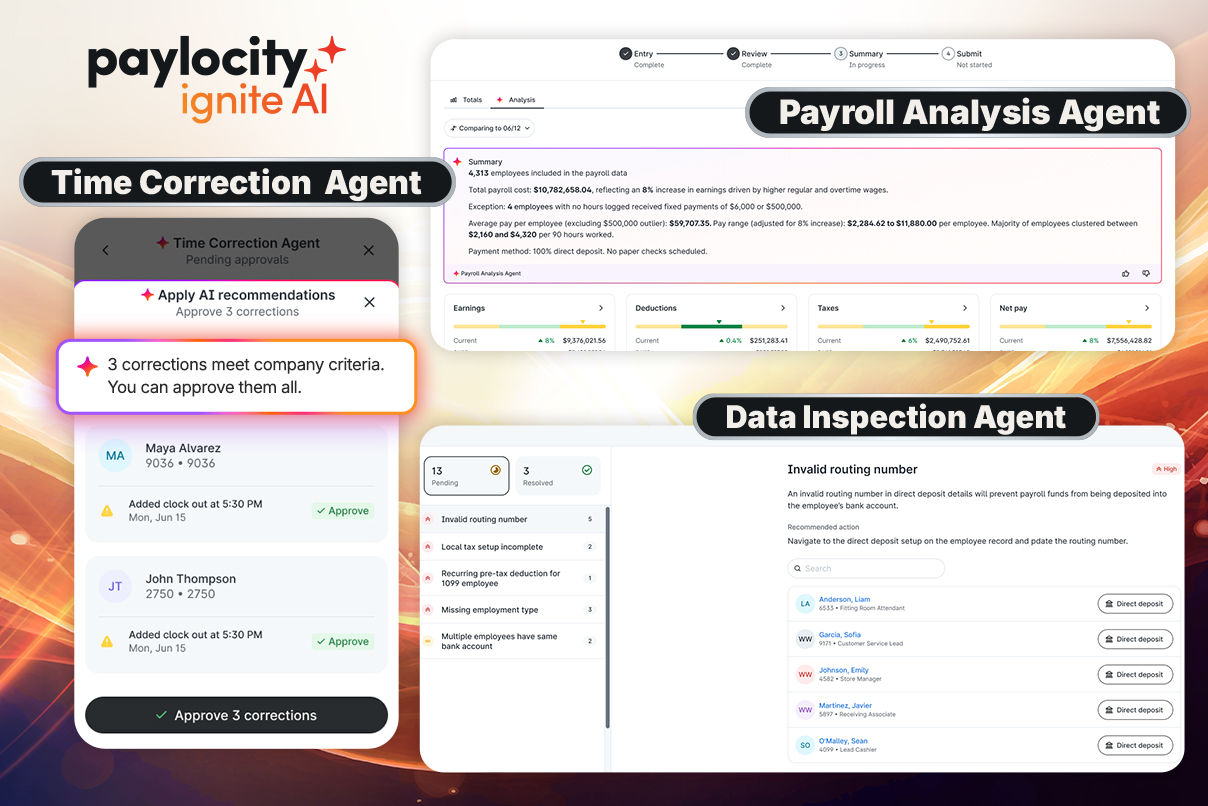 Ignite AI pay and time agents help close payroll with fewer surprises