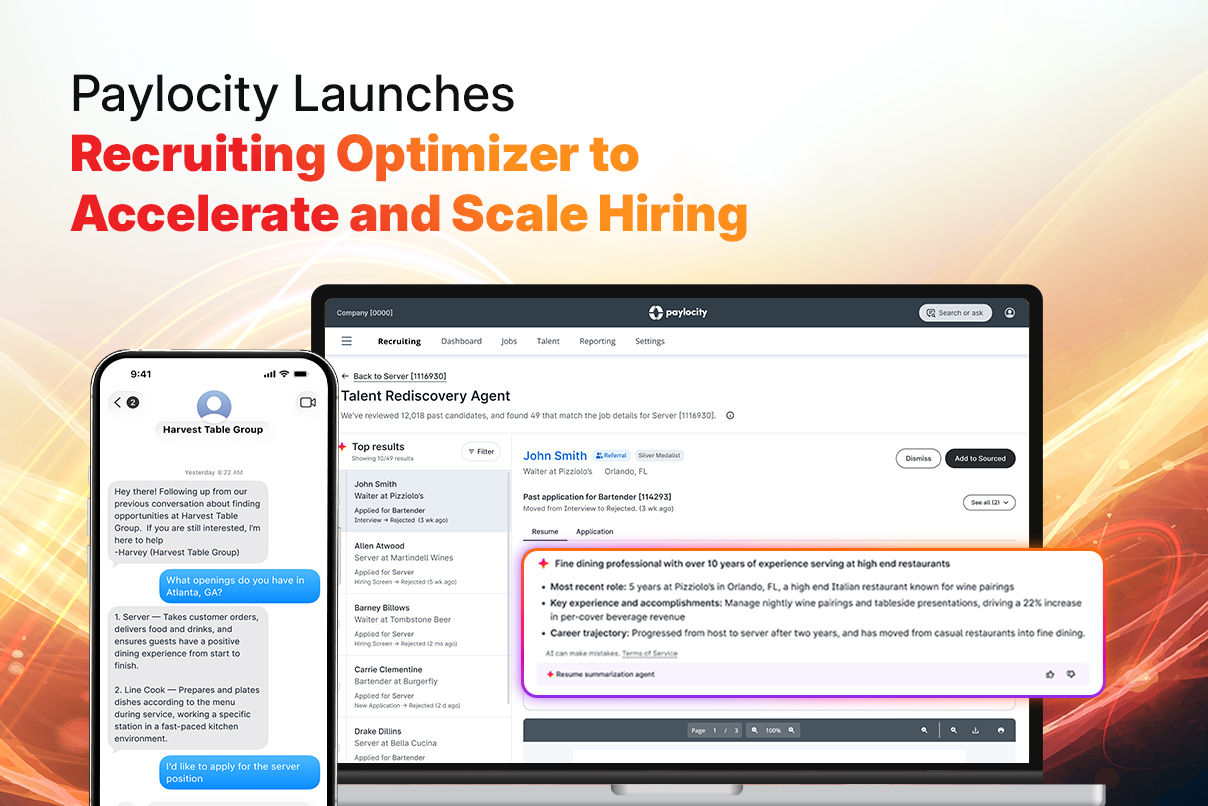 Paylocity Launches AI-Powered Recruiting Optimizer to Accelerate and Scale Recruiting and...