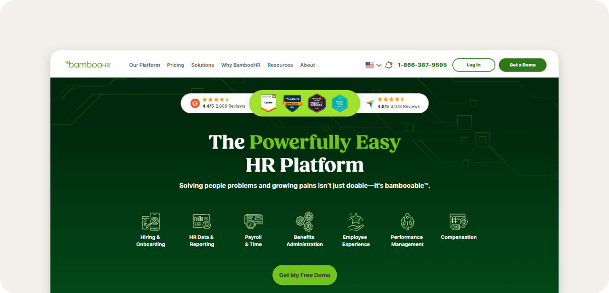 BambooHR homepage