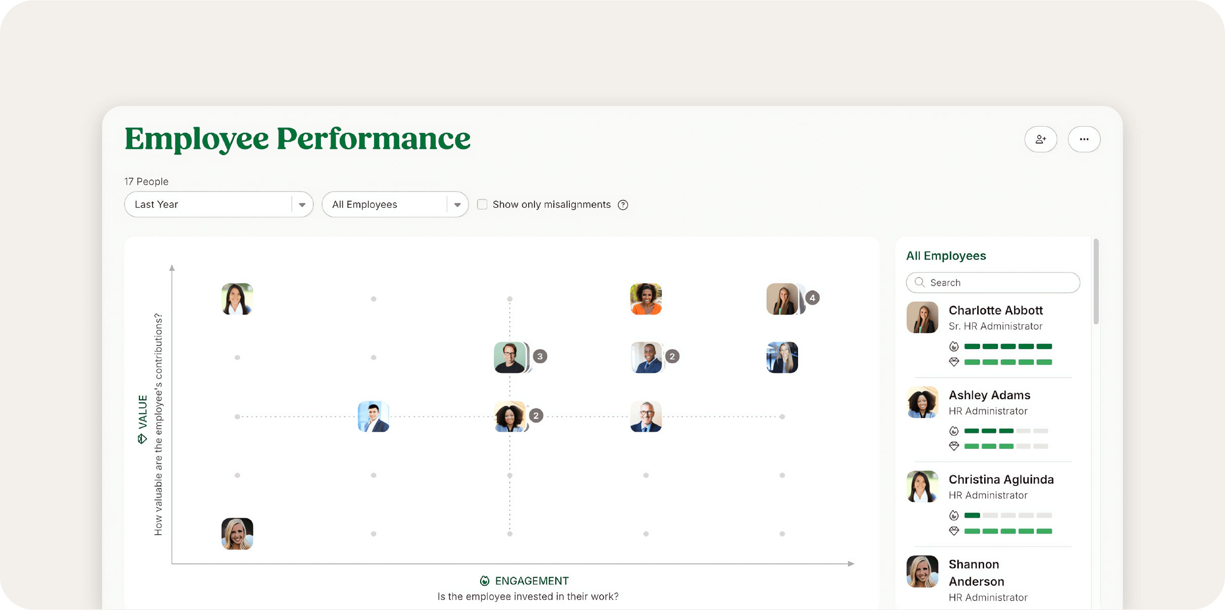 BambooHR employee performance chart