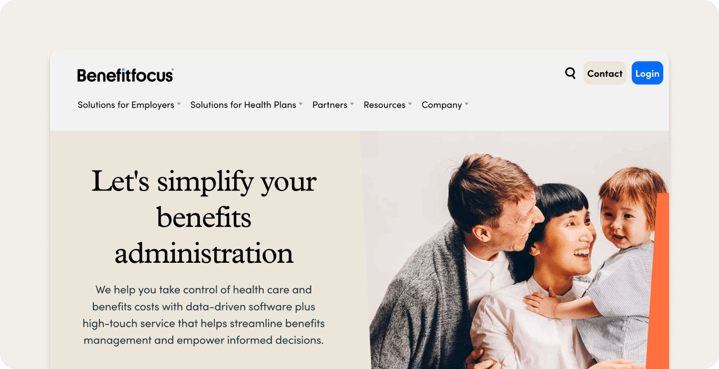 Benefitfocus homepage