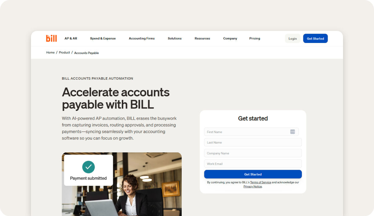 BILL AP software.