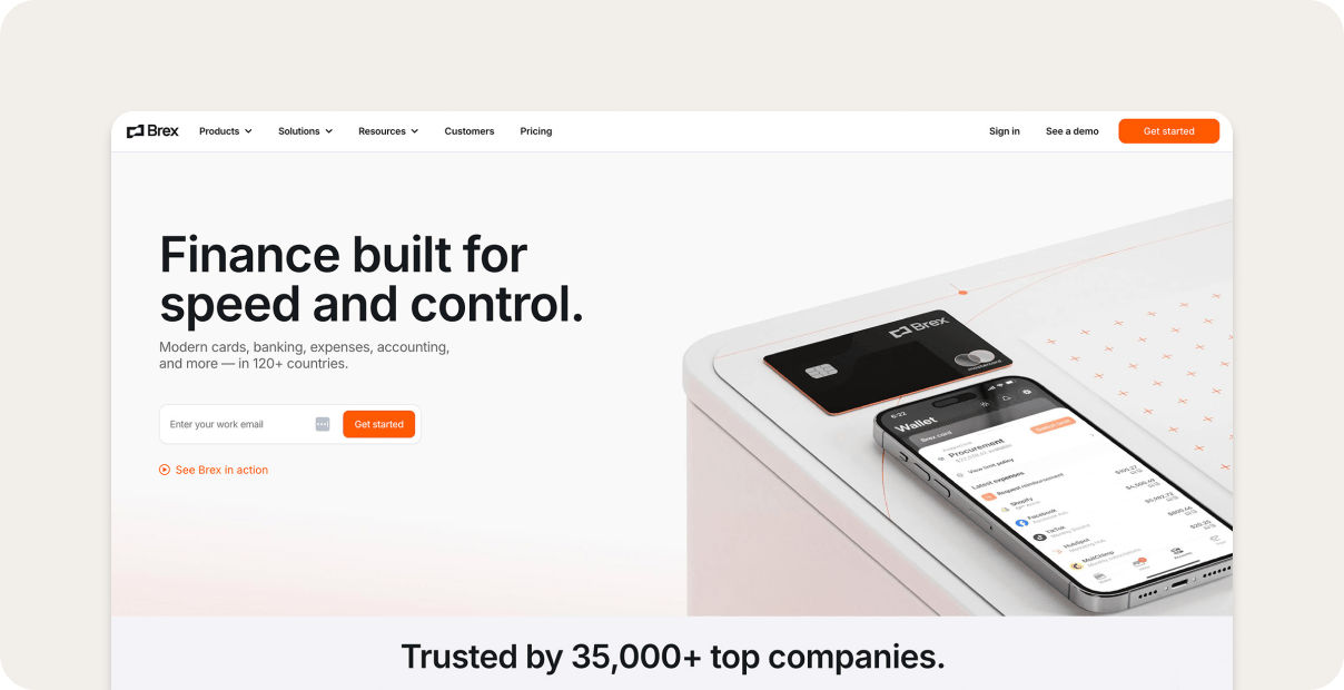 Brex's corporate card and expense management platform.