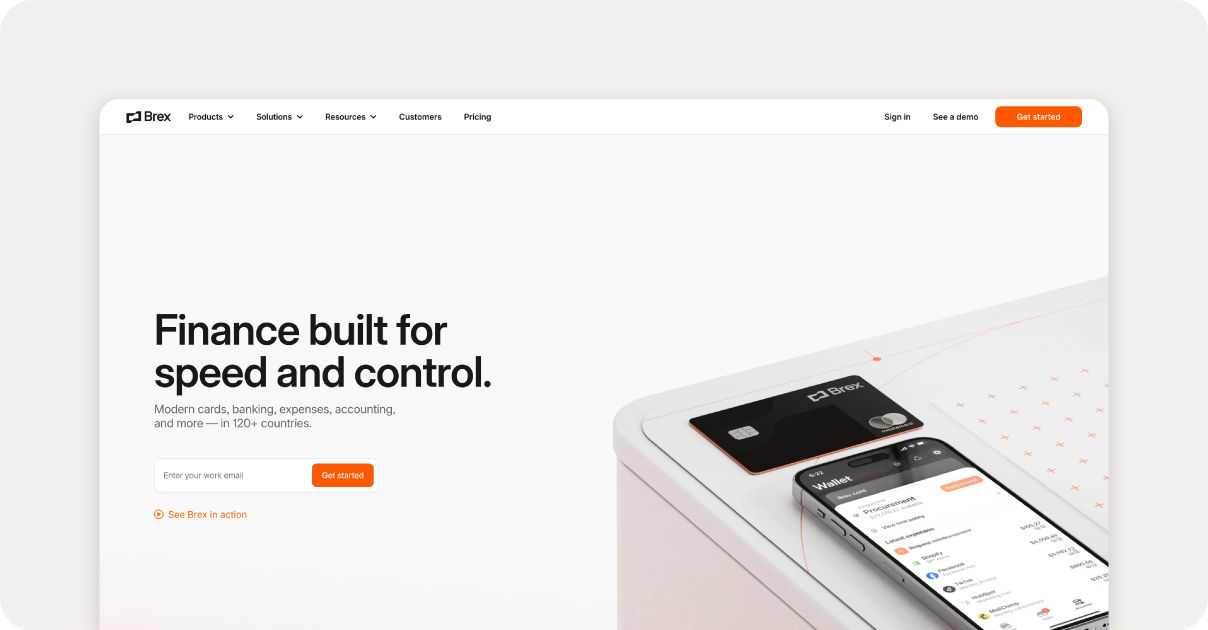 Brex homepage