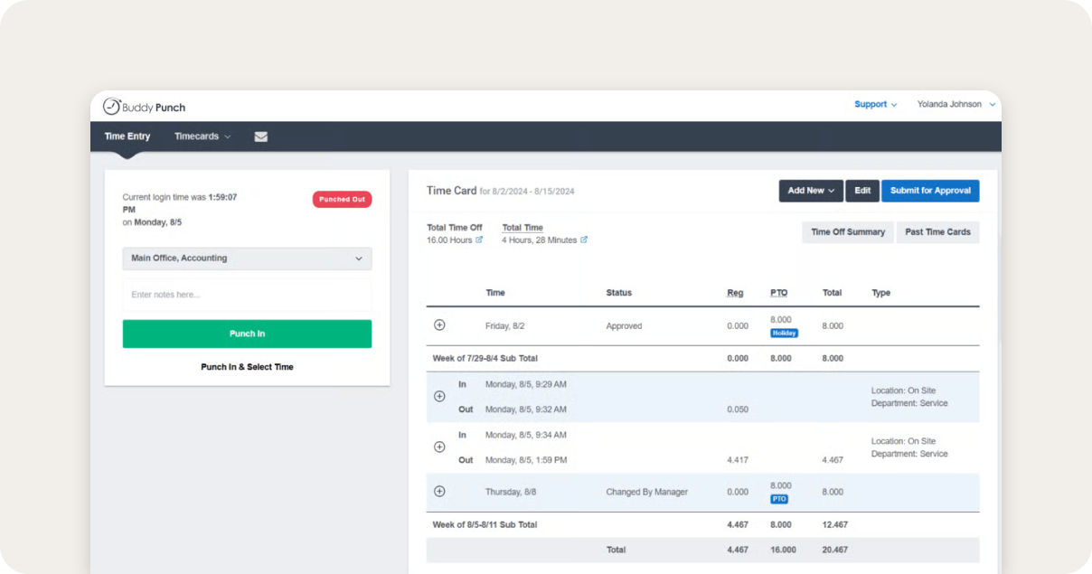 Buddy Punch attendance software