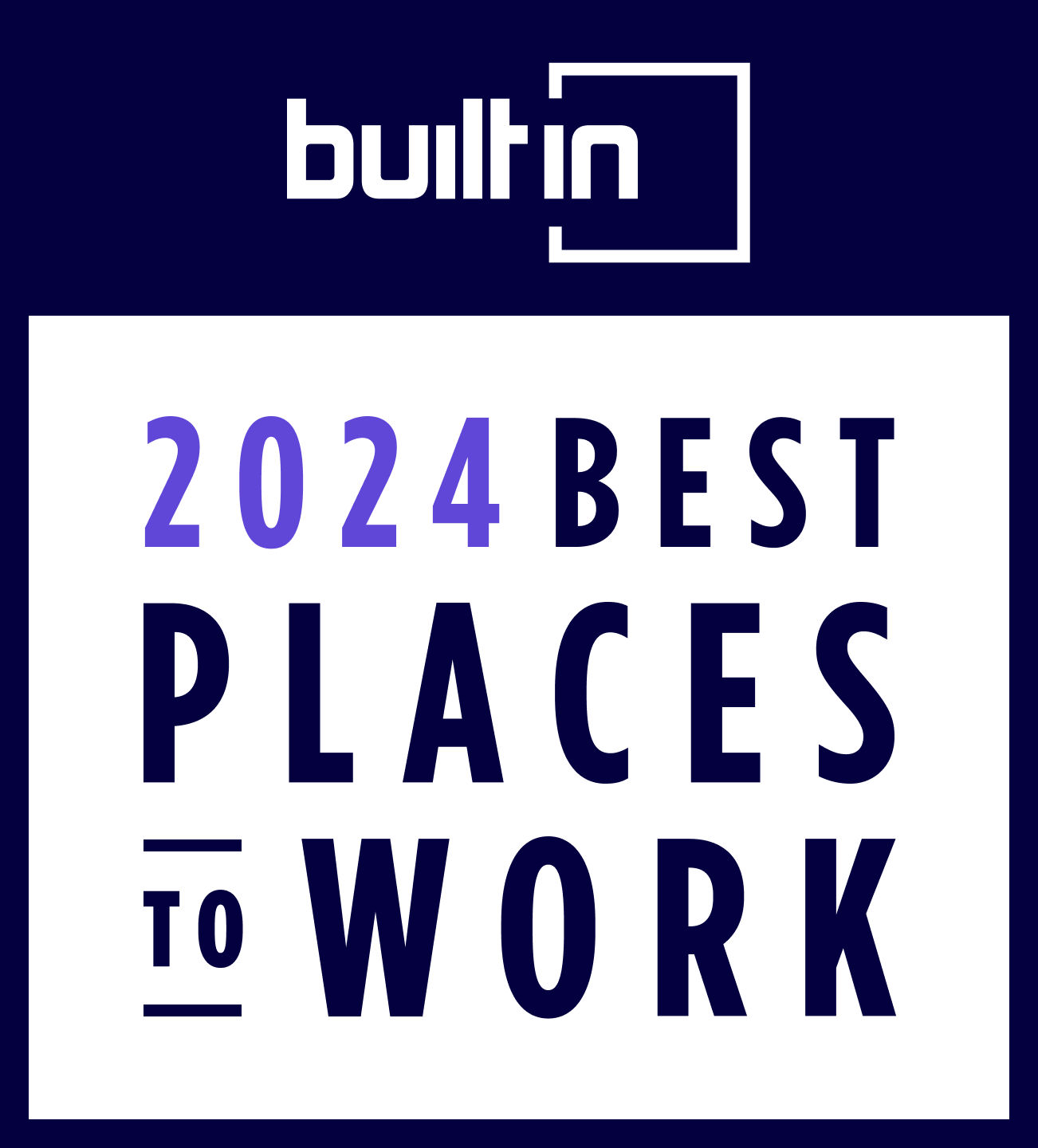 Built In Best Places to Work Award Badge
