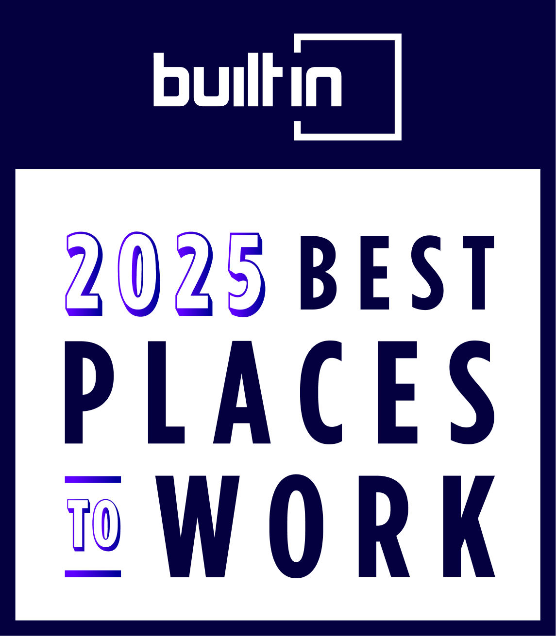 Built In Best Places to Work Award Badge