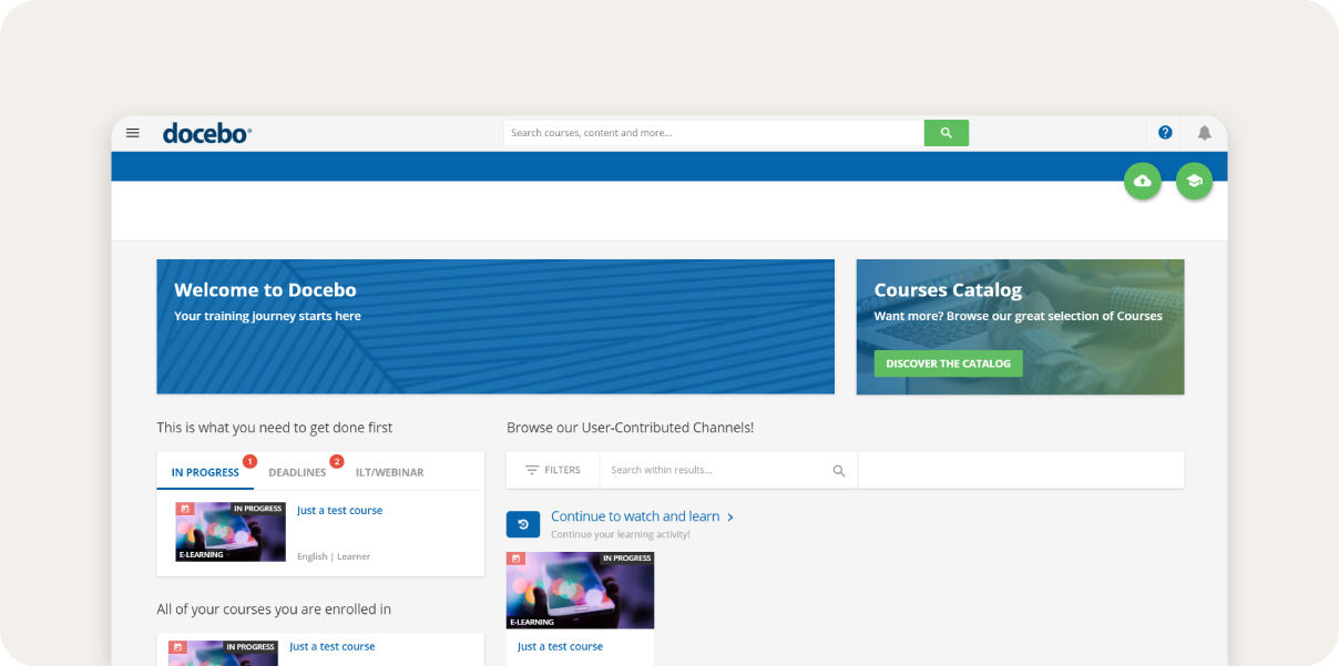 Docebo onboarding solution.