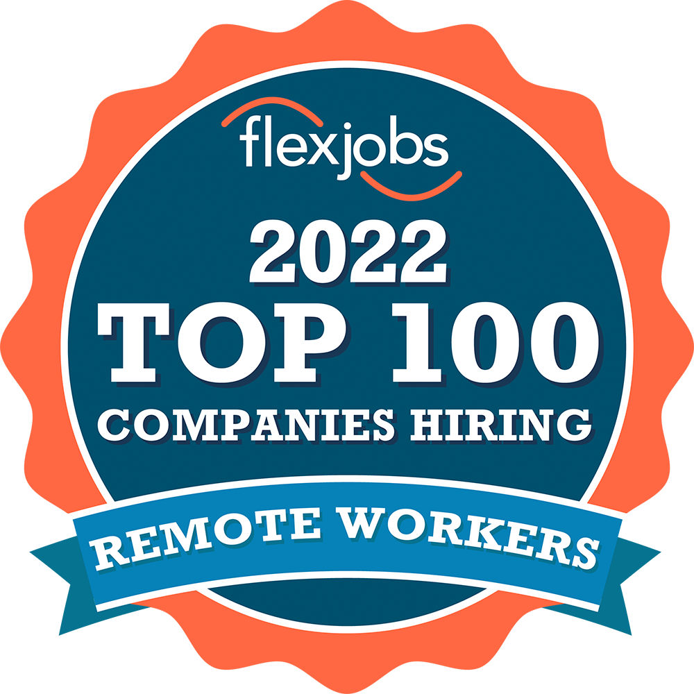 Flexjobs Top 100 Company Award Badge