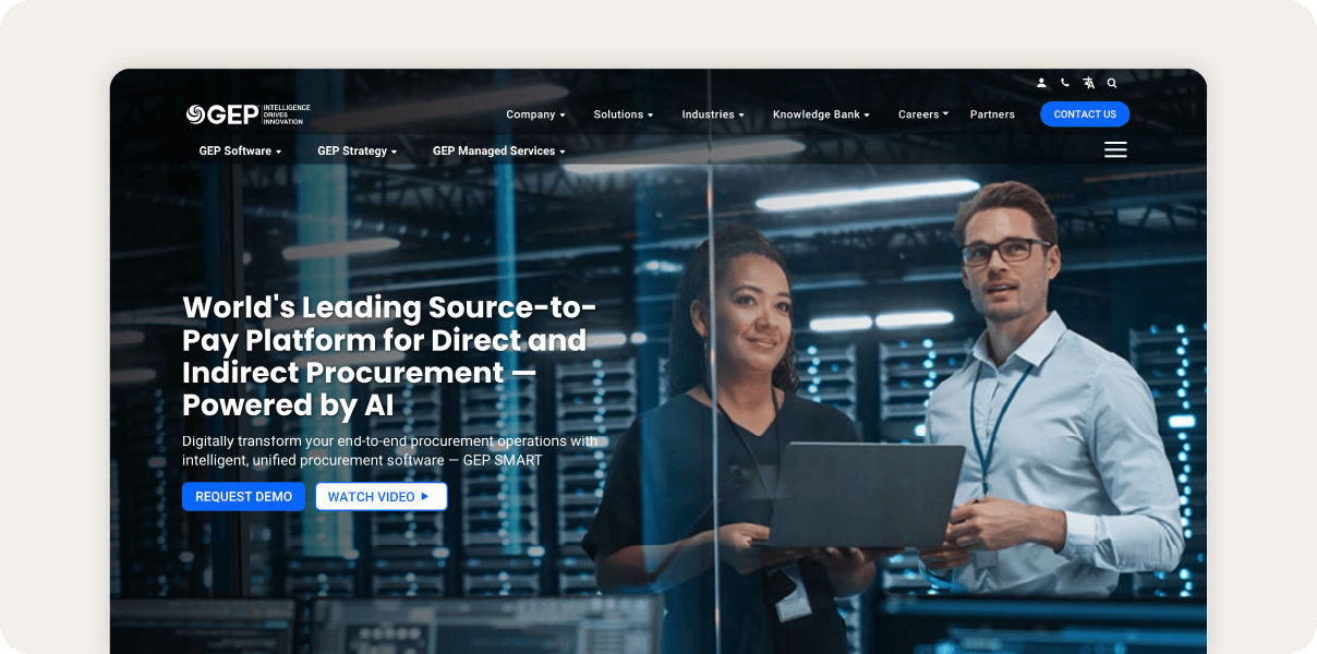 GEP Smart homepage