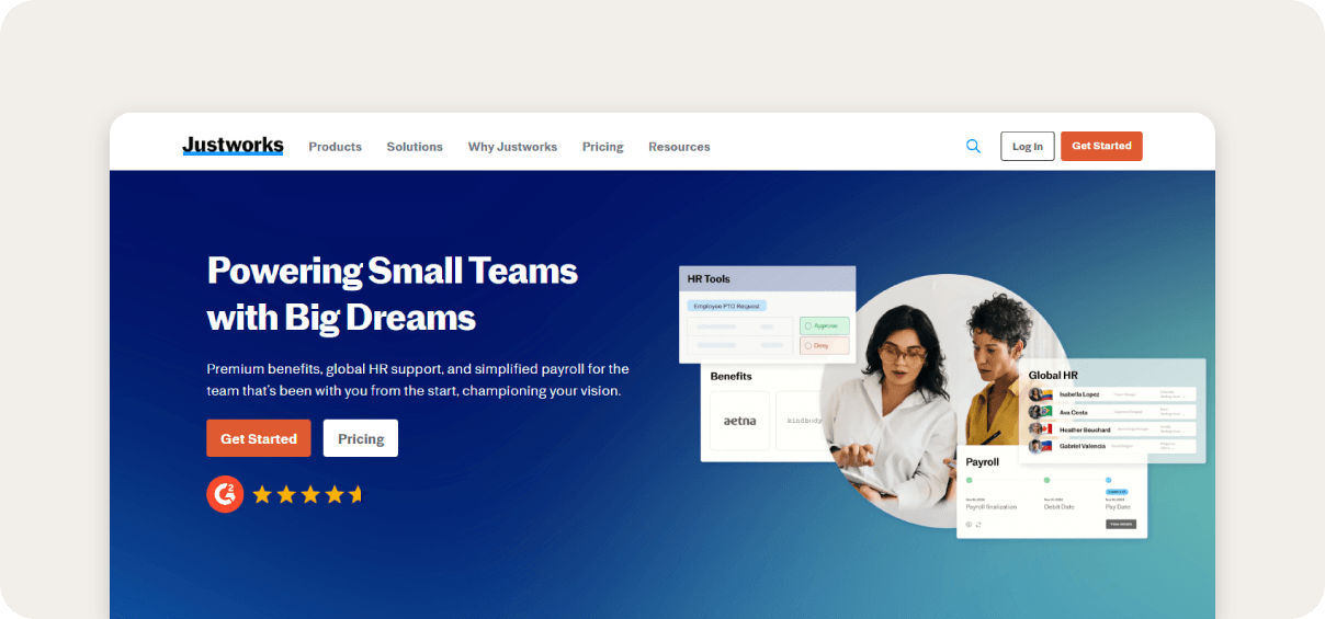 Justworks screenshot