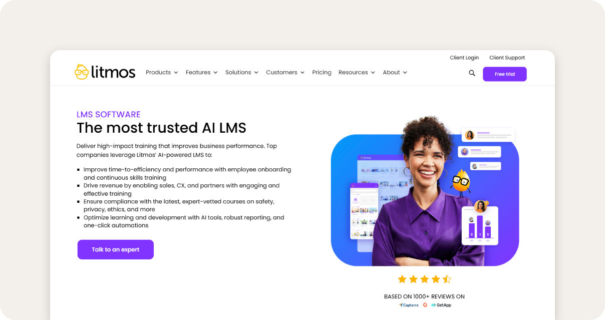 Litmos screenshot.